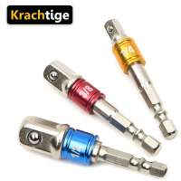 Krachtige 3Pcs ซ็อกเก็ตบิตอะแดปเตอร์ชุด Hex Shank ถึง1/4 "3/8" 1/2 "Impact เจาะ Bit Driver ไฟฟ้าเครื่องมืออุปกรณ์เสริม