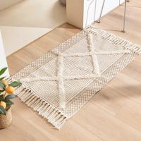 【CC】☢☒  Rug with Tassel for Bedroom Room Fashion Soft Floor Mats Area Rugs