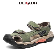 DEKABR Genuine Leather Men Sandals Summer Roman Casual Flat Shoes Men