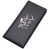 [Fast delivery][100  Original] Large Capacity American Bison Leather Wallet Mens Long Style as a Gift for Your Boyfriend High-Looking New Mens Wallet Casual Card Holder