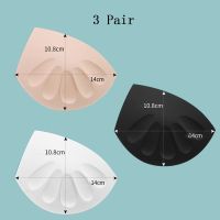 3Pairs Soft Bra Pads Bikini Chest Cup Push Up Insert Foam Pads for Women Swimsuit Padding Removeable Enhancer Bra Pads