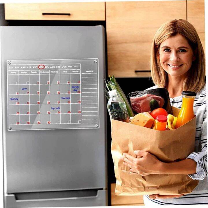 white-month-dry-fridge-refrigerator-board-message-planning-home-calendar-writing-kitchen-erase-erasable