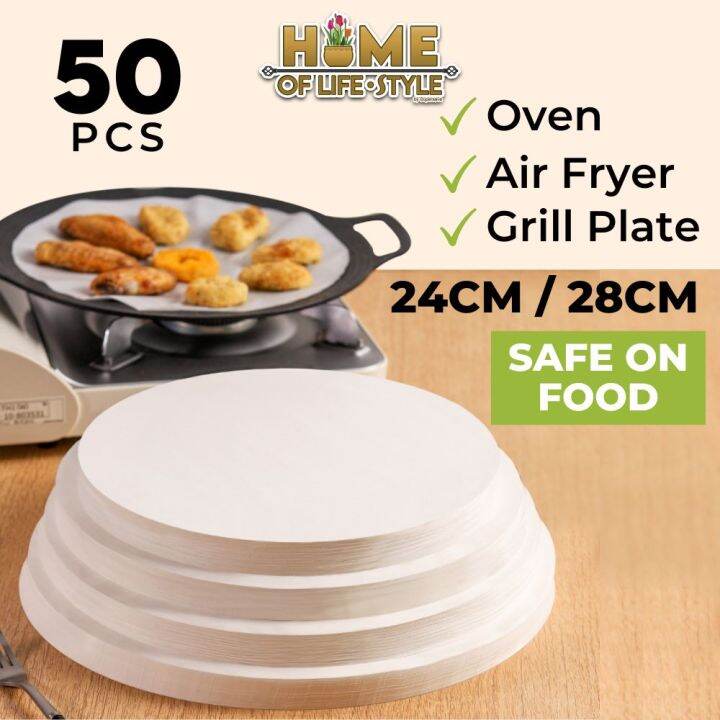 HOLS Air Fryer Non Stick Paper Steamboat Grill Baking Round Parchment