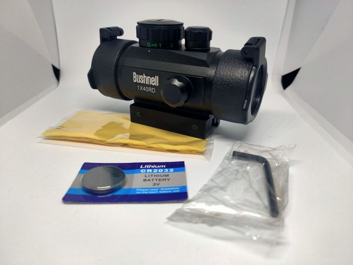 gregory-กล้องติดปืน-เรดด๊อท-bushnell-1x40rd-กระจกอินฟราเรดปรับยุทธวิธีไฟฉายสี่เท่า-aimer-โฮโลแกรมสี่เปลี่ยนจุด-infrared-mirror-adjustable-tactical-flashlight-quadruple-scope-aimer-holographic-four-cha