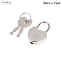 Jiauting 1set Heart Shape padlock กระเป๋าเดินทางฮาร์ดแวร์ล็อค W/LOCK สำหรับไดอารี่ Book Jewelry BOX