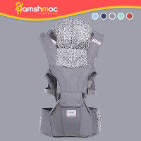 HamshMoc Gendongan Bayi สะท้อนแสงพร้อมห่อสายรัดตามหลักสรีรศาสตร์อเนกประสงค์กระเป๋าอุ้มเด็กกระเป๋าเป้สะพายหลังเป้อุ้มเด็กอ่อนปรับได้สะดวกสบายสำหรับการเดินทางความปลอดภัยของเด็ก0-36เดือน