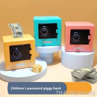 ● Desenhos animados atm mini cofre piggy depósito banco de código ornamentos caixa notas moedas dinheiro poupança armazenamento presente natal