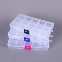 Practical 15 Grids Compartment Plastic Storage Box Jewelry Earring Bead Screw Holder Case Display Organizer Container