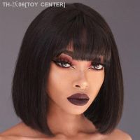 Black Bobo Wigs Women Hair Lace Chemical Fiber Fashion Young Girls Short Straight Bangs [ Hot sell ] TOY CENTER