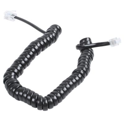 9.3" Black RJ9 Telephone Phone Modem Coil Line Cord Cable