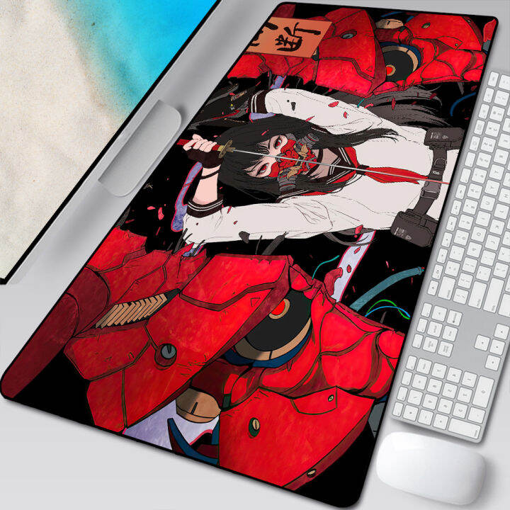 master-of-the-devil-japan-mouse-pad-สีดำและสีขาว-gaming-keyboard-แผ่นยาง-pad-บนโต๊ะโต๊ะ-anime-แผ่นรองเม้าส์-pc-rug