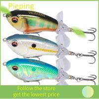 PIEPING 3pcs ป๊อปเปอร์ ใบพัด warbler Lure ลอยลอยได้ หางหมุนได้ เหยื่อตกปลา topwater 2023 หลายขนาด เหยื่อปลอมเบส อุปกรณ์ตกปลาสำหรับตกปลา