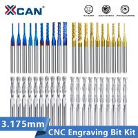 【DT】hot！ XCAN End Mill Engraving Bits Set Coated Router Cutting Milling Cutter 1/8  Shank Carbide Tools