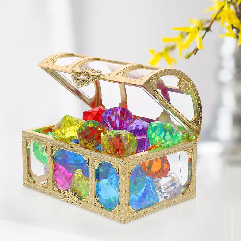 PickEgg 1 Set Colorful Plastic Diamonds Gems Fake Gem Jewels Acrylic  Diamond Gems for Crafts with Box