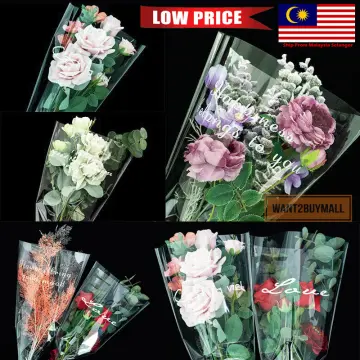 SHIOK 10pcs Transparent Tote Bag Suitable (You had me at hello) For Gifting Flower  Bouquet Cake