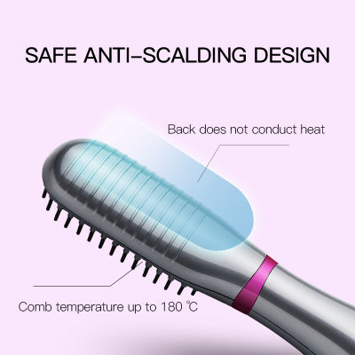 Negative Ion 3 in 1 Hair Dryer Brush Styling Accessory Anti-Scalding One Step Curler Hair Straightener Electric Hair Blow Brush