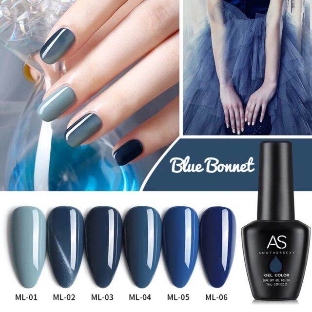 New Series AS Gel Polish BLUE BONNET Series 15ml | Lazada PH