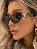 【LZ】▽  Luxury Vintage Cat Eyt Sunglasses Women 2023 Fashion V Brand Designer Cateye Sun Glasses Female Eyewear UV400 Gafas De Sol Mujer