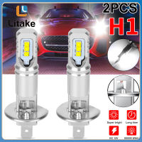 2ชิ้นหลอดไฟไฟหน้ารถมอเตอร์ไซค์แบบ Led H1โคมไฟชุดแปลงไฟตัดหมอก Drl 160W 6000K 12000lm สว่างมากไฟวิ่งกลางวัน