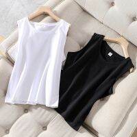 【HOT】● 2021 Loose Camisole Sleeveless O-neck Pullover Bottoming Waistcoat Color Large Size S-4XL