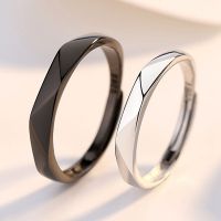 New simple geometric couple ring can be matched with rhombus wedding ring 2021 couple engagement jewelry party gift