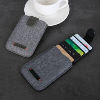 【CC】☋  1PC Adhesive Stick 5 Pull Credit Card Holder Blocking Cell Wallet Men Bank Business Name Storage