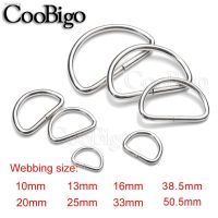 ✘✌❧ 10pcs Metal D Ring Half Loop D-ring Buckle for Handbag Strap Bag Backpack Hardware DIY Dog Collar Chain Clasp Sewing Accessories