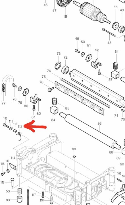 makita-2012nb-no-113-สปริงดันโซ่-อะไหล่-เครื่องรีดไม้-ของแท้-เครื่องรีดไม้-เครื่องไสไม้-กบไสไม้-231588-1