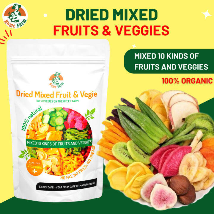 Dried mixed fruits and veggies mix 10 kinds of mixed fruits and