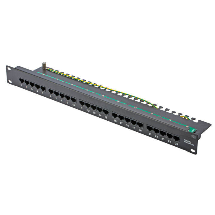 cat3-isdn-25พอร์ต50พอร์ตแผงแพทช์ศัพท์-พร้อมซ็อกเก็ต8p8c-rj45-19-rack-mount