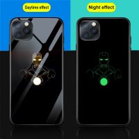 （A New sale）11▪Supsuper Hero Luxury เรืองแสงในที่มืดเคสกระจกเทมเปอร์ Iphone 12 11 Pro X XR 7 8 6 6S Plus XS Max SE 2020เคสโทรศัพท์