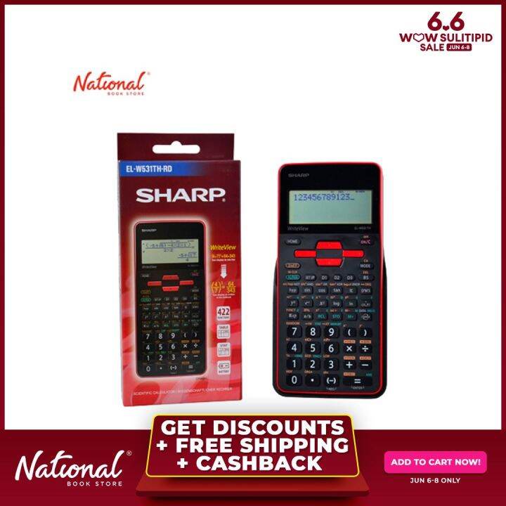 Sharp Scientific Calculator Elw531Thrd 422 Function Battery Operated