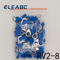 [HOT] RV2-8 Blue Ring insulated terminal Cable Wire Connector 100PCS/Pack suit 1.5-2.5mm cable Electrical Crimp Terminal RV2.5-8 RV