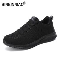 [Flying shoes]Binniao รองเท้าผ้าใบกีฬาระบายอากาศได้ดีสำหรับผู้หญิง,รองเท้าวิ่งลายตาข่ายรองเท้าใส่เดิน Size35-42 2022