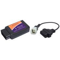 Mini Obd2 Bluetooth Scanner with 6 Pin to OBD 16 Pin Adapter OBD2 Fault Diagnostic Cable