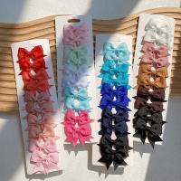 10Pcs/Set 1.9 Solid Color Ribbon Kids Bows Hair Clips for Baby Girls Handmade Bowknot Hairpin MiNi Barrettes Hair Accessories Hair Accessories