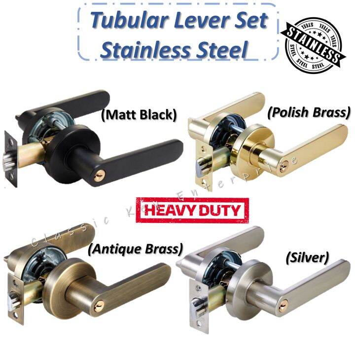 STAINLESS STEEL TUBULAR LEVERSET DOOR LOCK Lazada