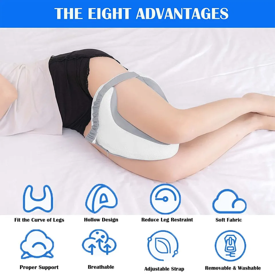 Leg Pillow Sleeping Orthopedic Sciatica Home Memory Foam Cotton Leg Pillows  Side Sleeping Legs Pressure Relief Curved Edges - AliExpress