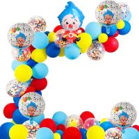 98pcs/Set Plim Clown Arch Garland Kit Foil Number Balloons Latex Air Globos Baby Shower Birthday Party Decorations Kids Toys Balloons