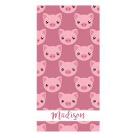 Cute Cartoon Pig Personalised Bath Travel Towels for Kid Pink Piggy Pigs Pattern Big Lounger Towel Girl Surf Camping Accessories