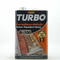 น้ำยาเคลือบเงาใสกันซึม เคลือบหิน TURBO A-100 ฟิล์มเงา แห้งไว ใช้ได้ทั้งภายนอก-ภายใน  ปริมาตรสุทธิ 3.785ลิตร