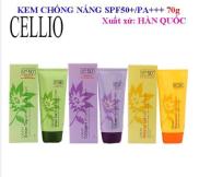 Kem Chống Nắng Cellio Hàn Quốc SPF 50+ 70ml Kiểm Soát Dầu Bảo Vệ Da 8 Tiếng