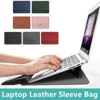 Laptop Leather Sleeve Case With Stand PU Leather Magnets Waterproof Notebook Bag For MacBook Air Pro 11 13 15 16 inch A2337 A2338 M1 A2179 A1369