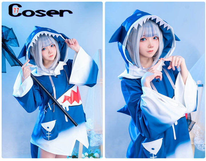 [Coser 77] Hololive Gawr Gura Vtuber Cos Hollove virtual idol cos wig