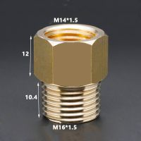 M14 M16 Metric Female To Male Thread Brass Pipe Fitting Coupler Connector Adapter Valves