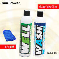 LUBE71 WAELL FAOM SPRAY+ WASH SPRAY สเปรยทำความสะอาดสารพัดประโยชน์ 600 มล.+สเปรย์ล้างคราบสกปรกแมลง ยางไม้ 600 มล. แถมฟรีผ้าไมโครไฟเบอร์