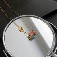 [COD] Valentines day send girlfriend titanium steel womens drip oil necklace collarbone chain waist light luxury niche design of high-end