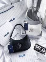 เกรดVIPสุดๆ กระเป๋าสะพายข้าง MLB MONOGRAM EMBOSSED HOBO BAG วัสดุหนัง PU เกรดพรีเมี่ยม ขนาด 24x16x6cm