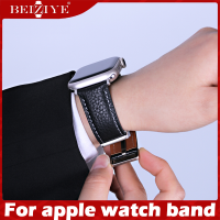 Leather สายนาฬิกา for apple watch ultra / ultra 2 49mm สาย Series 9 8 7 41mm 45mm สาย 6 5 4 SE 40mm 42mm 38mm 44mm สาย Magnetic Buckle นาฬิกา สมาร์ทวอทช์ สายนาฬิกาข้อมือสำหรับ