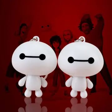 Baymax Keychain Red Big Hero 6 Car Key Chain Rings Cute Silicone